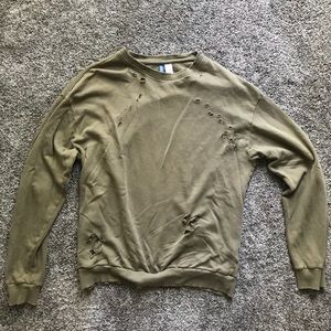 H&M Yeezy Inspired Distressed Sweater